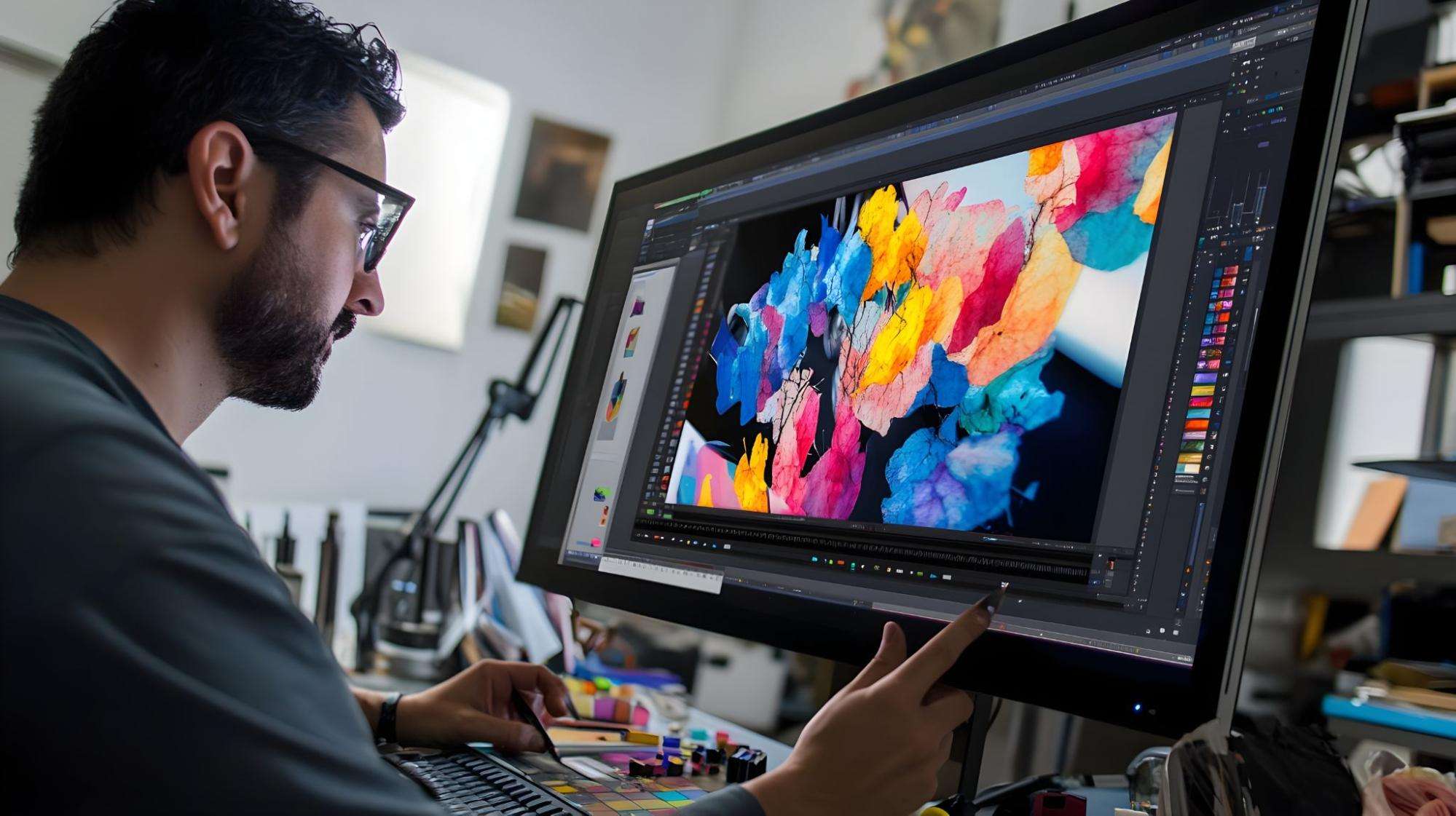 Perspective and composition study by an animation student